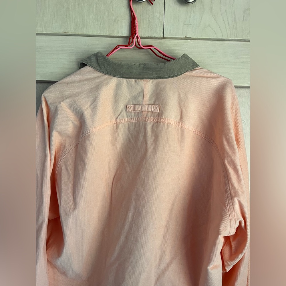 Izod Peach and Khaki Long Sleeve Shirt - Picture 17 of 17
